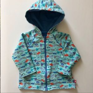 Zutano Dinos Reversible Zip-Hoodie